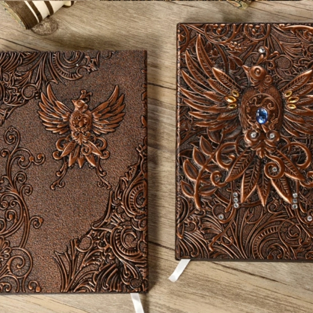 5⭐ Rated.🧡 Embossed Phoenix Journal - Picture 7 of 16